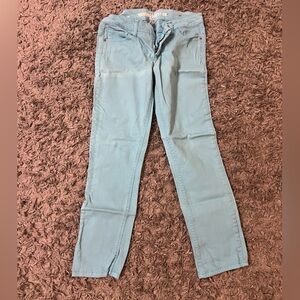 MOSSIMO SKINNY TURQUOISE LOWRISE JEAN